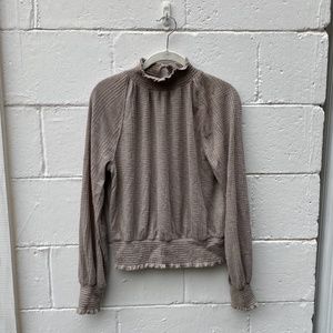 Free People Tan Turtle Neck